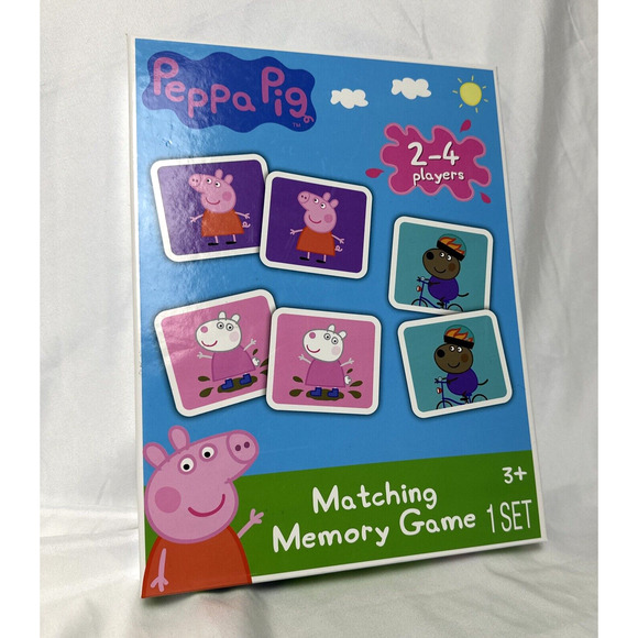Peppa Pig Matching Memory Game Gift Set 72 Cards Kids Educational Toy NEW NIB - Picture 3 of 5